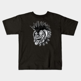 Punk Rock Pug Sketch Kids T-Shirt